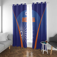 India Cricket Window Curtain Go Champions Men In Blue LT05 - Wonder Print Shop