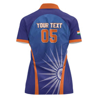 Custom India Cricket Women Polo Shirt Go Champions Men In Blue LT05 - Wonder Print Shop