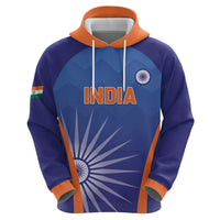 Custom India Cricket Zip Hoodie Go Champions Men In Blue LT05 - Wonder Print Shop