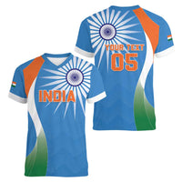 Custom India Cricket Women V-Neck T-Shirt Sporty Style LT05 - Wonder Print Shop