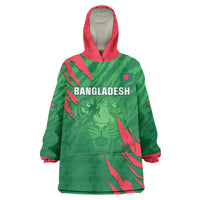 Custom Bangladesh Cricket Wearable Blanket Hoodie Go Champions The Tigers LT05 - Wonder Print Shop