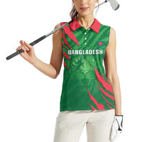 Custom Bangladesh Cricket Women Sleeveless Polo Shirt Go Champions The Tigers LT05 - Wonder Print Shop