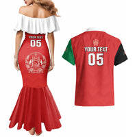 Custom Afghanistan Cricket Couples Matching Mermaid Dress and Hawaiian Shirt Flag Style LT05 - Wonder Print Shop