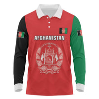 Custom Afghanistan Cricket Long Sleeve Polo Shirt Flag Style LT05 - Wonder Print Shop