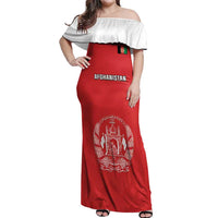 Custom Afghanistan Cricket Off Shoulder Maxi Dress Flag Style LT05 - Wonder Print Shop