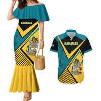 Personalized Bahamas Couples Matching Mermaid Dress and Hawaiian Shirt Coat Of Arms Unique Style
