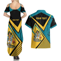 Personalized Bahamas Couples Matching Summer Maxi Dress and Hawaiian Shirt Coat Of Arms Unique Style