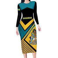 Personalized Bahamas Family Matching Long Sleeve Bodycon Dress and Hawaiian Shirt Coat Of Arms Unique Style