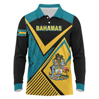 Personalized Bahamas Long Sleeve Polo Shirt Coat Of Arms Unique Style
