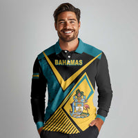 Personalized Bahamas Long Sleeve Polo Shirt Coat Of Arms Unique Style