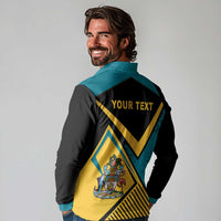 Personalized Bahamas Long Sleeve Polo Shirt Coat Of Arms Unique Style