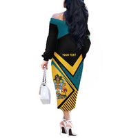 Personalized Bahamas Off The Shoulder Long Sleeve Dress Coat Of Arms Unique Style