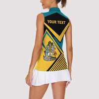 Personalized Bahamas Women Sleeveless Polo Shirt Coat Of Arms Unique Style