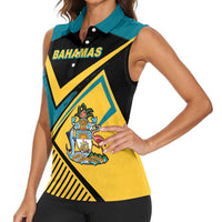 Personalized Bahamas Women Sleeveless Polo Shirt Coat Of Arms Unique Style