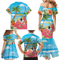 Bahamas Beach Family Matching Mermaid Dress and Hawaiian Shirt Welcome To Paradise