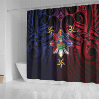 Haiti Philippines Shower Curtain Haitian Coat Of Arms With Filipino Sun