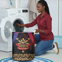 Haiti And Philippines Laundry Basket Haitian Filipino Heritage Crest