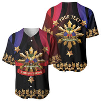 Personalized Haiti And Philippines Baseball Jersey Haitian Filipino Heritage Crest