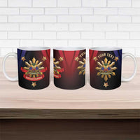 Personalized Haiti And Philippines Ceramic Mug Haitian Filipino Heritage Crest