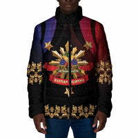Personalized Haiti And Philippines Padded Jacket Haitian Filipino Heritage Crest