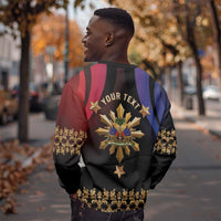 Personalized Haiti And Philippines Sweatshirt Haitian Filipino Heritage Crest