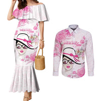 Kentucky Horse Racing Couples Matching Mermaid Dress and Long Sleeve Button Shirt Fancy Ladies