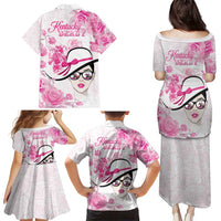 Kentucky Horse Racing Family Matching Puletasi and Hawaiian Shirt Fancy Ladies
