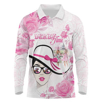 Kentucky Horse Racing Long Sleeve Polo Shirt Fancy Ladies
