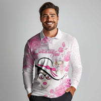 Kentucky Horse Racing Long Sleeve Polo Shirt Fancy Ladies