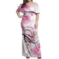 Kentucky Horse Racing Off Shoulder Maxi Dress Fancy Ladies