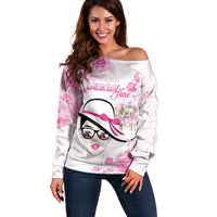 Kentucky Horse Racing Off Shoulder Sweater Fancy Ladies