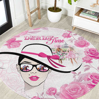 Kentucky Horse Racing Round Carpet Fancy Ladies