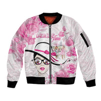 Kentucky Horse Racing Sleeve Zip Bomber Jacket Fancy Ladies