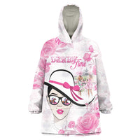 Kentucky Horse Racing Wearable Blanket Hoodie Fancy Ladies