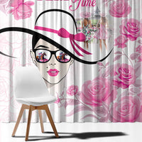 Kentucky Horse Racing Window Curtain Fancy Ladies