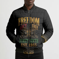 Juneteenth 1865 Bomber Puffer Jacket Freedom Ain't Free
