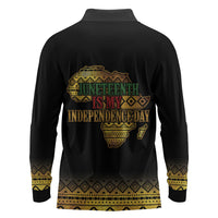 Juneteenth 1865 Long Sleeve Polo Shirt Freedom Ain't Free