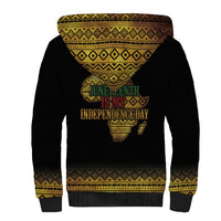 Juneteenth 1865 Sherpa Hoodie Freedom Ain't Free