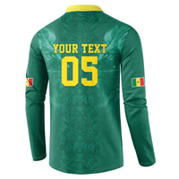 Custom Senegal Football Button Sweatshirt Lions Of Teranga Sporty Style