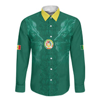 Custom Senegal Football Long Sleeve Button Shirt Lions Of Teranga Sporty Style