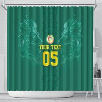 Custom Senegal Football Shower Curtain Lions Of Teranga Sporty Style