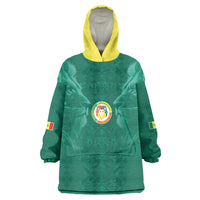 Custom Senegal Football Wearable Blanket Hoodie Lions Of Teranga Sporty Style