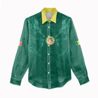 Custom Senegal Football Women Casual Shirt Lions Of Teranga Sporty Style
