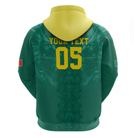 Custom Senegal Football Zip Hoodie Lions Of Teranga Sporty Style
