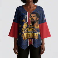 Custom Vozinha Goalkeeper Hero Cabo Verde Football 2026 Kimono Sleeve Blouse
