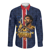 Custom Vozinha Goalkeeper Hero Cabo Verde Football 2026 Long Sleeve Button Shirt