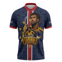 Custom Vozinha Goalkeeper Hero Cabo Verde Football 2026 Zipper Polo Shirt