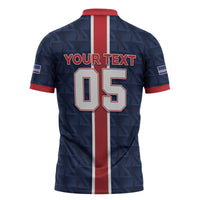 Custom Vozinha Goalkeeper Hero Cabo Verde Football 2026 Zipper Polo Shirt