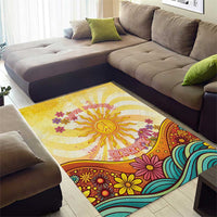 Love Peace Unity Area Rug Hippie Soul Sunflower - Wonder Print Shop
