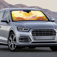 Love Peace Unity Auto Sun Shade Hippie Soul Sunflower - Wonder Print Shop